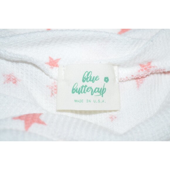 Blue Buttercup Thermal Knit Summer Top Lot of 2 L Blue & pink stars Tie shirt - Picture 7 of 8